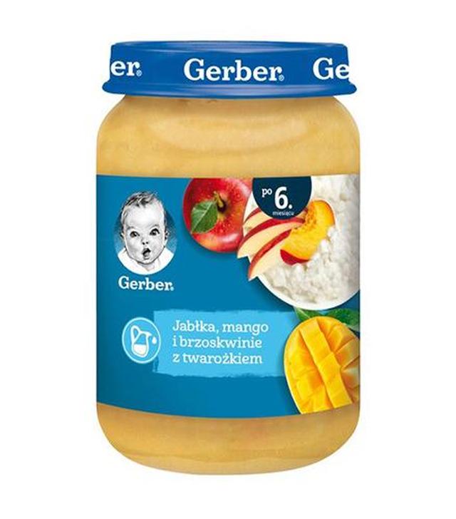 Gerber Deser jabłka mango i brzoskwinie z twarożkiem dla niemowląt po 6 miesiącu, 190 g