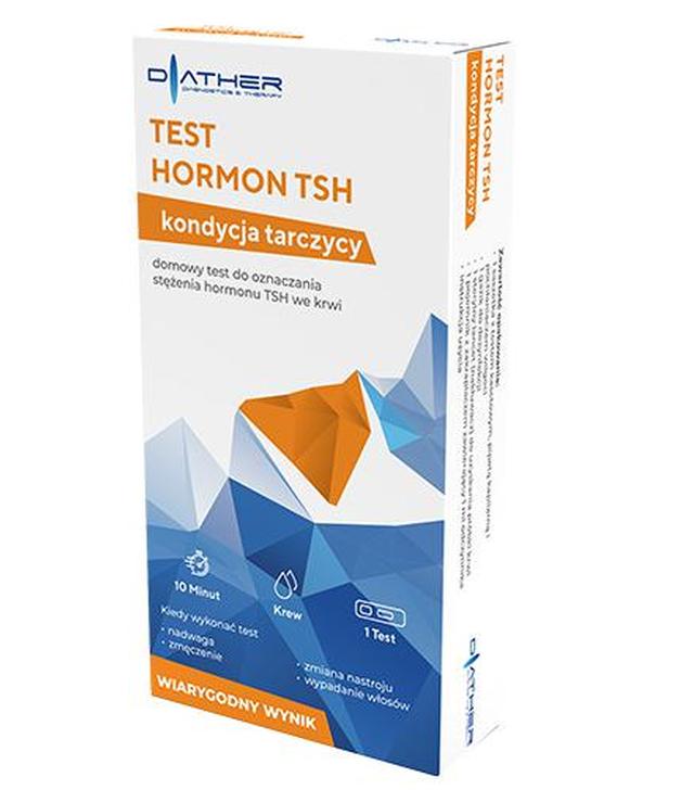 Diather Test Hormon TSH Domowy test do oznaczania stężenia hormonu TSH we krwi - 1 szt. - cena, opinie, wskazania