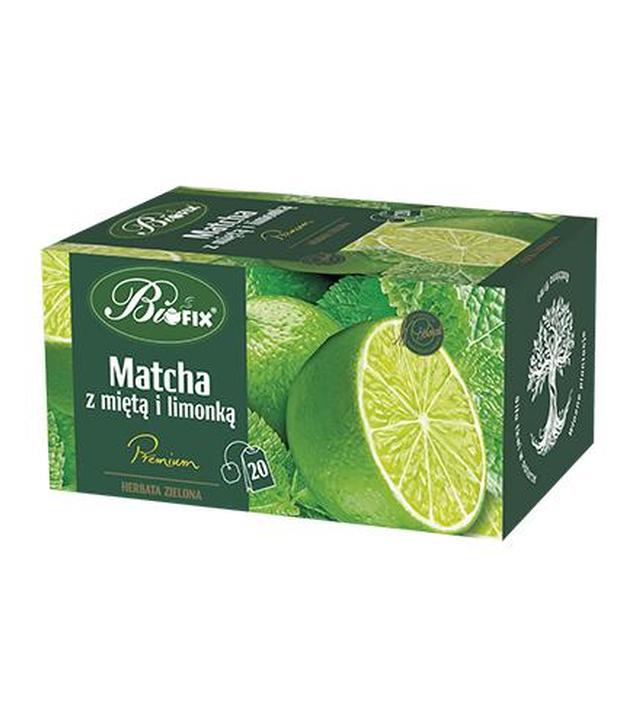Bifix Matcha z miętą i limonką Herbata zielona ekspresowa, 20 x 2 g, cena, opinie, właściwości