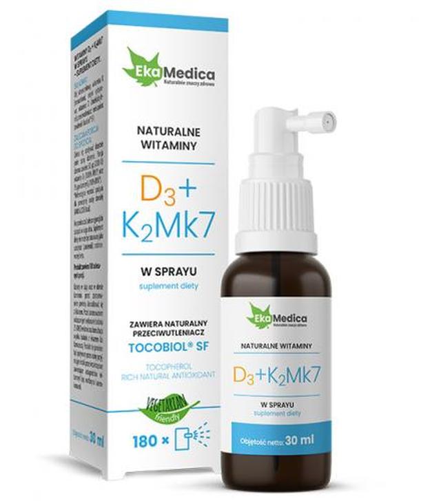 Ekamedica Witaminy D3 + K2 MK7 Spray, 30 ml