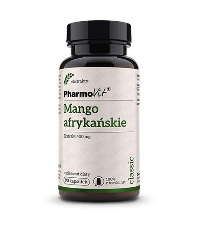 PharmoVit Mango afrykańskie 400 mg, 90 kaps., cena, opinie, właściwości