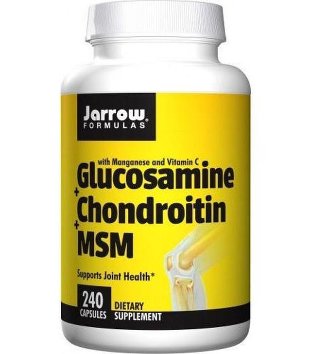 Jarrow Formulas Glucosamine + Chondroitin MSM - 240 kaps. - cena, opinie, dawkowanie