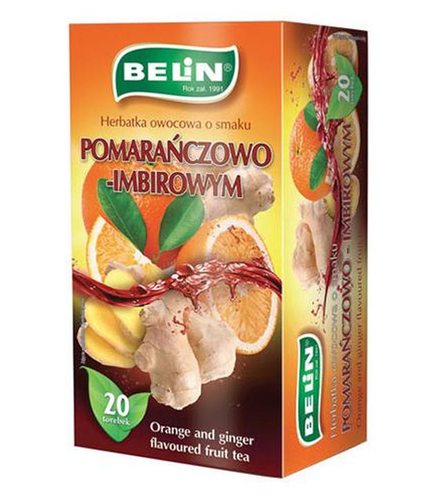 Belin Herbatka owocowa o smaku pomarańczowo-imbirowym, 20 x 2 g, cena, skazania, składniki