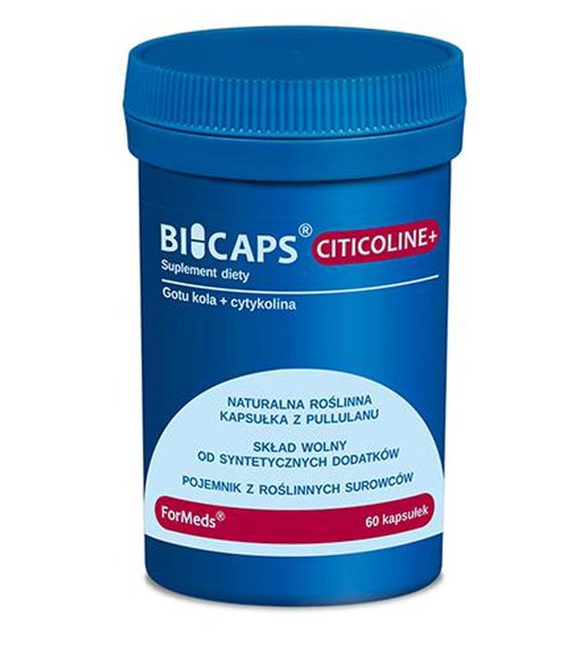 Bicaps Citicoline+ - 60 kaps. - cena, opinie, składniki