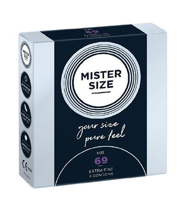 Mister Size Prezerwatywy 69 mm, 3 szt., cena, wskazania, właściwości