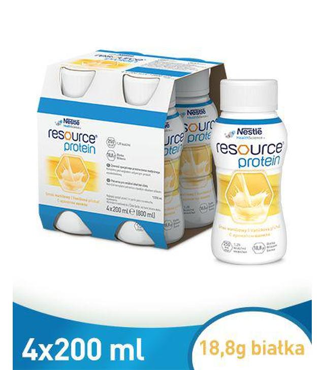 RESOURCE PROTEIN Smak waniliowy, 4 x 200 ml. Produkt odżywczy w płynie