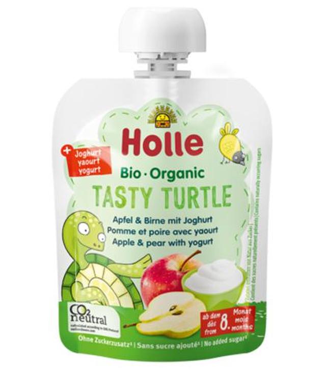 Holle Bio mus owocowy z jogurtem Smaczny żółwik od 8 miesiąca, 85 g, cena, opinie, wskazania