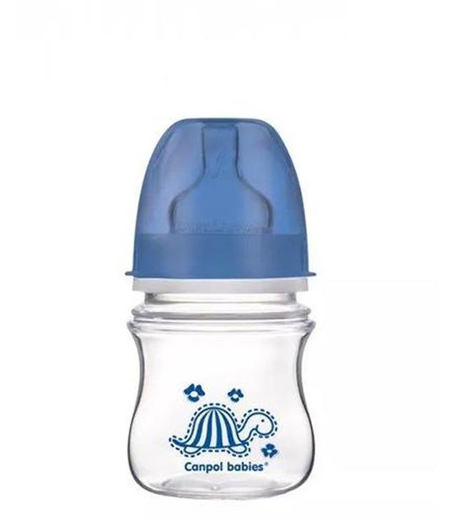 CANPOL BABIES Butelka szerokootworowa antykolkowa EasyStart  KOLOROWE ZWIERZĘTA 120 ml 35/205 - 1 szt.