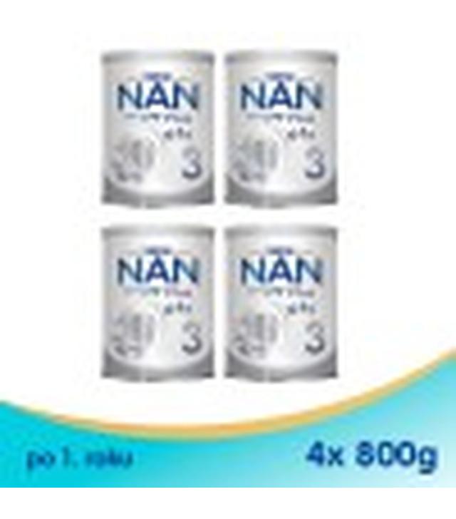 Nestle NAN OPTIPRO® PLUS 3 HMO dla dzieci po 12. miesiącu, 4x800 g (puszka)