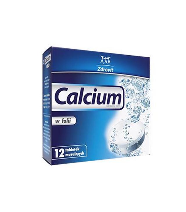 Zdrovit Calcium w folii - 12 tabl. mus. - cena, opinie, właściwości