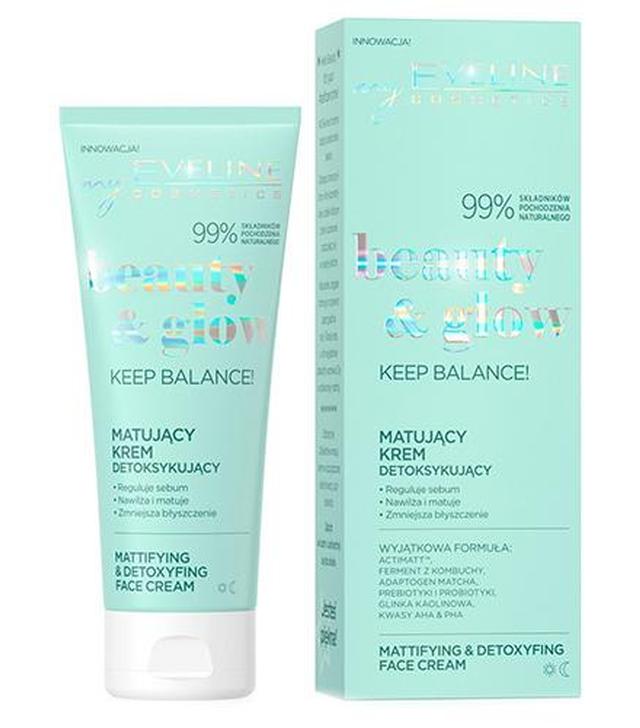 Eveline Cosmetics Beauty & Glow Keep Balance Krem matująco detoksykujący, 75 ml, cena, opinie, wskazania