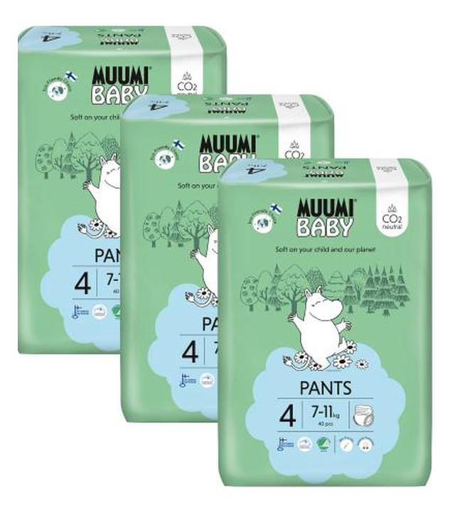 Muumi Baby Pants pieluchomajtki 4 Maxi 7-11 kg, 120 sztuk