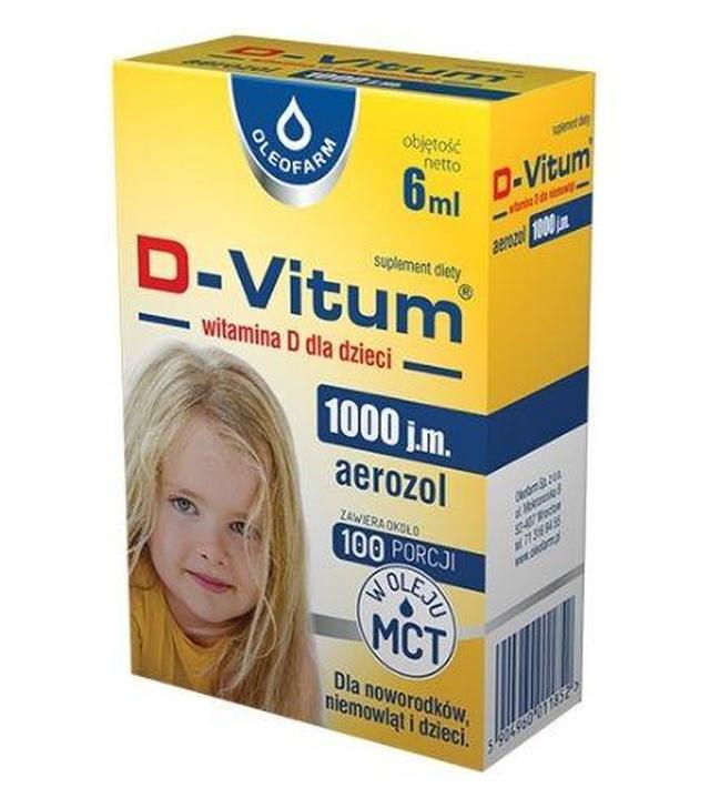 D-Vitum witamina D 1000 j.m. dla dzieci powyżej 3. roku życia, , aerozol, 6 ml