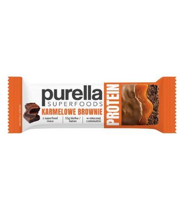 Purella Superfoods Protein bar baton proteinowy karmelowe brownie, 45g