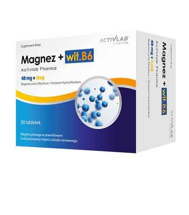 ACTIVLAB PHARMA Magnez + wit.B6 - 50 kaps. Na układ nerwowy - cena, opinie, dawkowanie