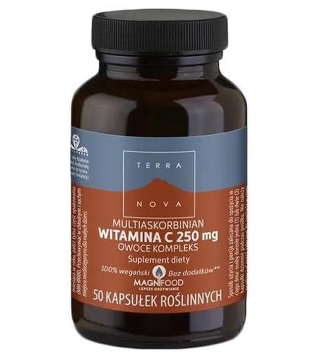 Terranova Multiaskorbinian Witamina C 250 mg Owoce Kompleks - 50 kaps. - ważny do 2024-07-31