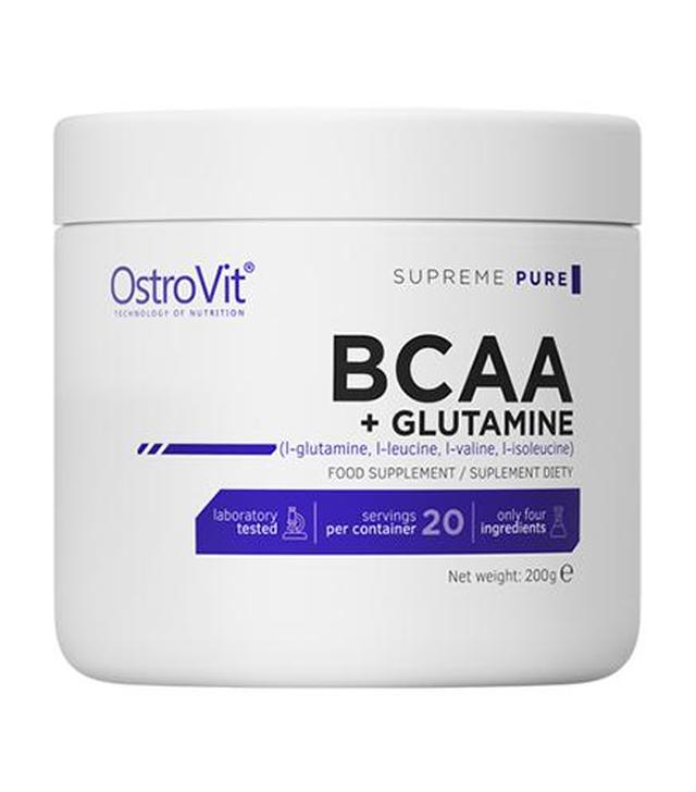 OstroVit Supreme Pure BCAA + Glutamine - 200 g - cena, opinie, składniki