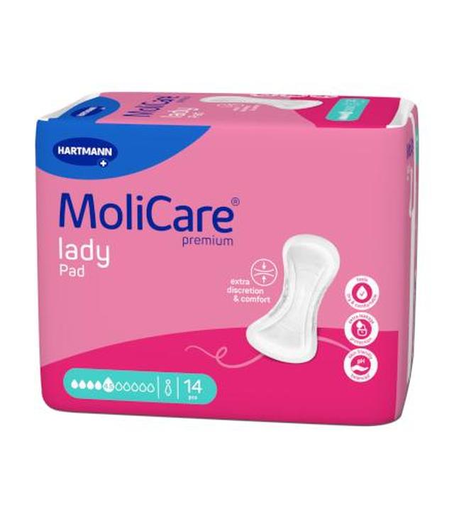 Hartmann, MoliCare Premium, Lady Pad, Wkłady chłonne, 4,5 kropli, 14 sztuk
