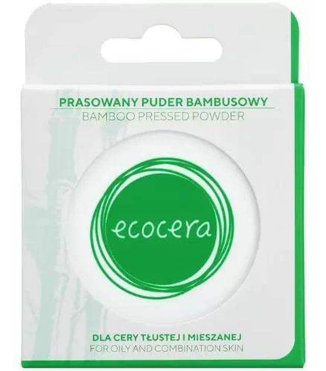 Ecocera, naturalny prasowany puder bambusowy dla cery tłustej i mieszanej, 10 g