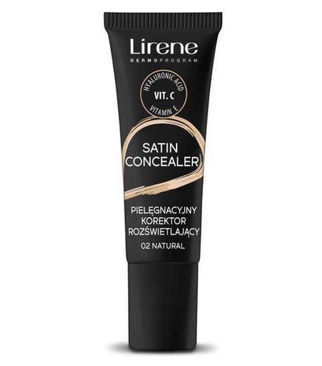 Lirene Satin Concealer Pielęgnacyjny korektor rozjaśniający 02 Natural, 10 ml