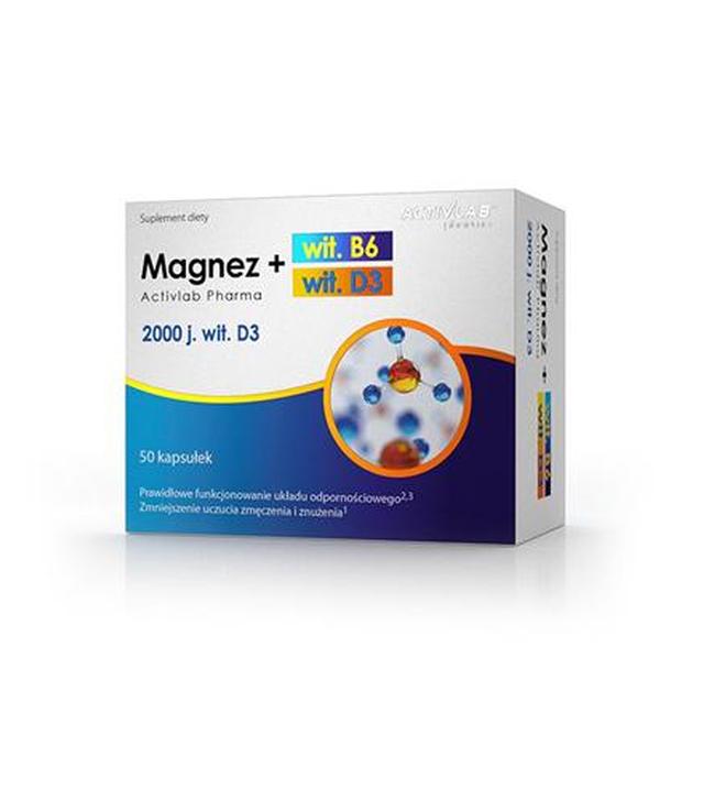 Activlab Pharma Magnez + Wit. B6 + Wit. D3 - 50 kaps. Na zmęczenie - cena, opinie, dawkowanie
