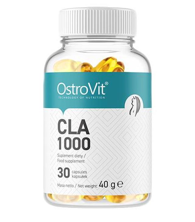 OstroVit CLA 1000 mg - 30 kaps. - cena, opinie, właściwości