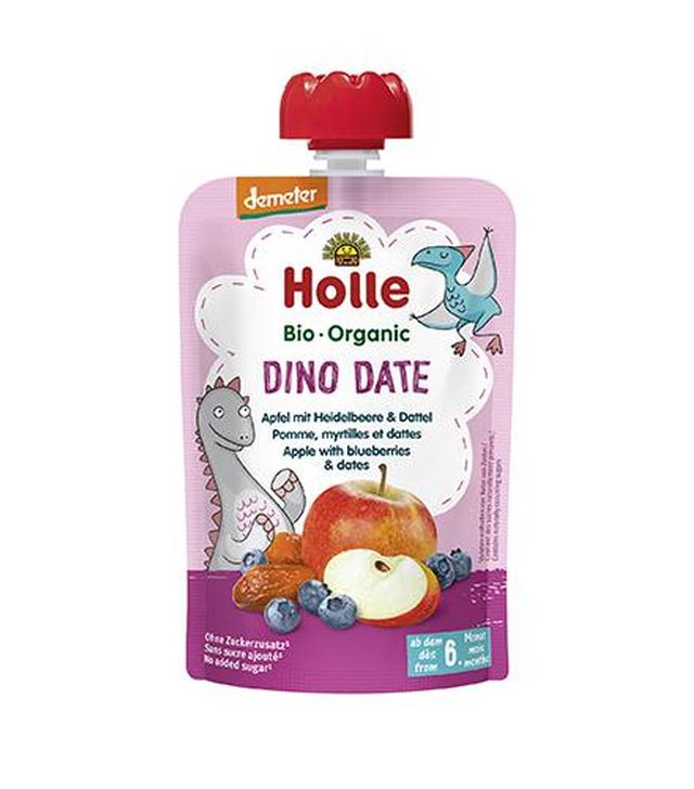 Holle Mus owocowy Daktylowy dinozaur jabłko , jagoda, daktyl - 100 g - cena, opinie, właściwości - ważny do 2024-08-19