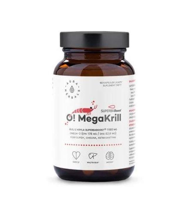O! MegaKrill 1180 mg, 60 kapsułek - ważny do 2025-07-04