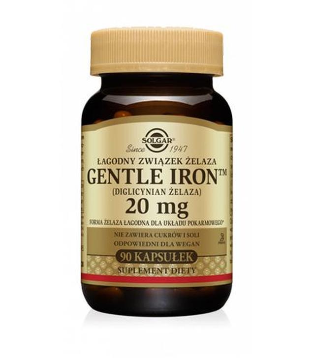 SOLGAR Gentle Iron (diglicynian żelaza) 20 mg, 90 kapsułek