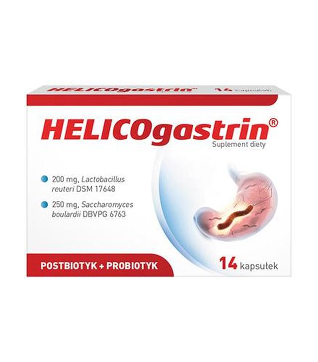 Helicogastin - 14 kaps. Postbiotyk + probiotyk - cena, opinie, właściwości