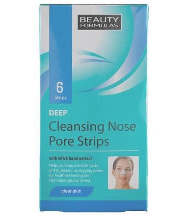 Beauty Formulas Głęboko oczyszczające paski na nos - 6 szt. - cena, opinie, właściwości