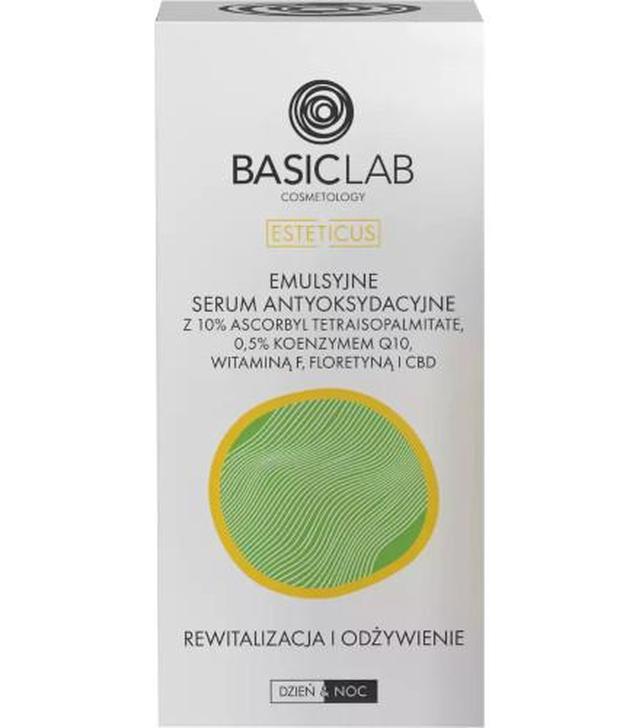 Basiclab Emulsyjne serum antyoksydacyjne z 10% ascorbyl tetraisopalmitate Rewitalizacja i Odżywienie, 30 ml