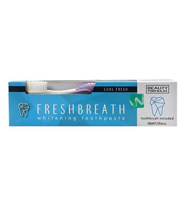 Beauty Formulas Fresh Breath Wybielająca pasta do zębów, 100 ml + Szczoteczka do zębów, 1 szt., cena, opinie, właściwości