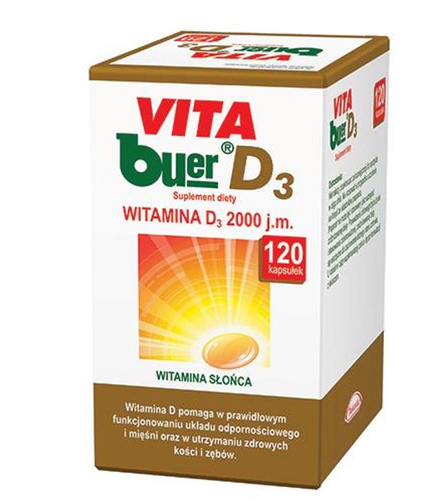 VITA BUER WITAMINA D3 2000 j.m. - 120 kaps. - ważny do 2025-09-30