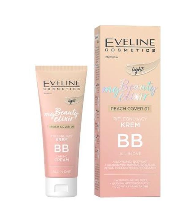Eveline My Beauty Elixir Pielęgnujący Krem BB all in one Peach Cover Light 01, 30 ml