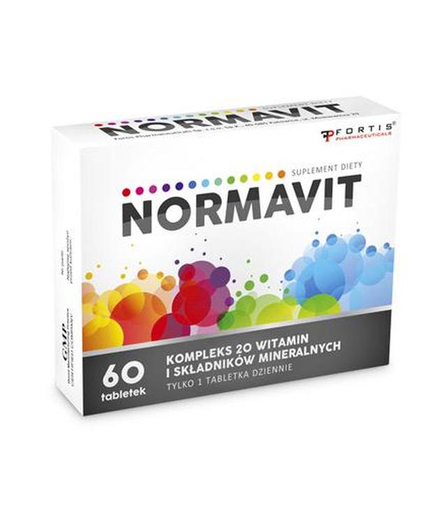 Normavit - 60 tabl. - Minerały i witaminy - cena, opinie, właściwości