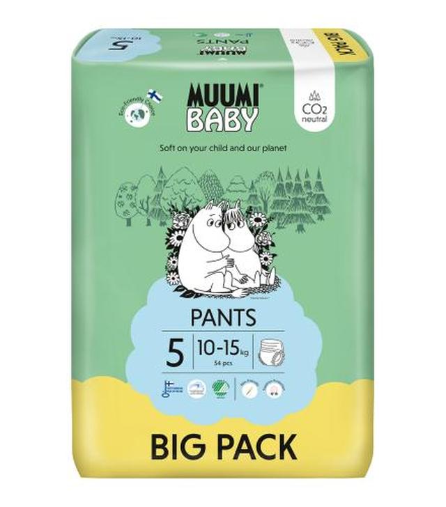 Muumi Baby Pants pieluchomajtki 5 Maxi+ 10-15 kg, 54 sztuki