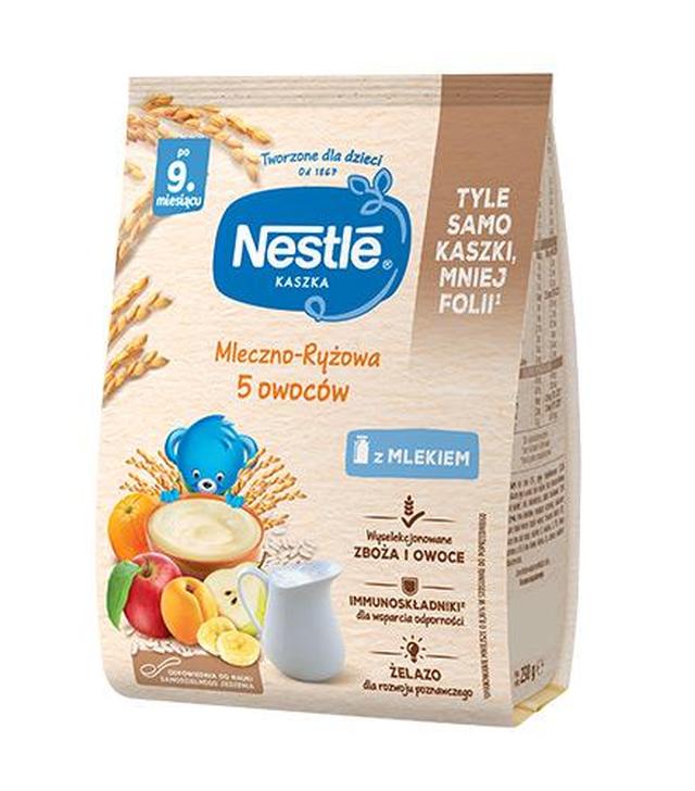 Nestle Kaszka mleczno-ryżowa 5 owoców po 9. miesiącu - 230 g - cena, opinie, stosowanie
