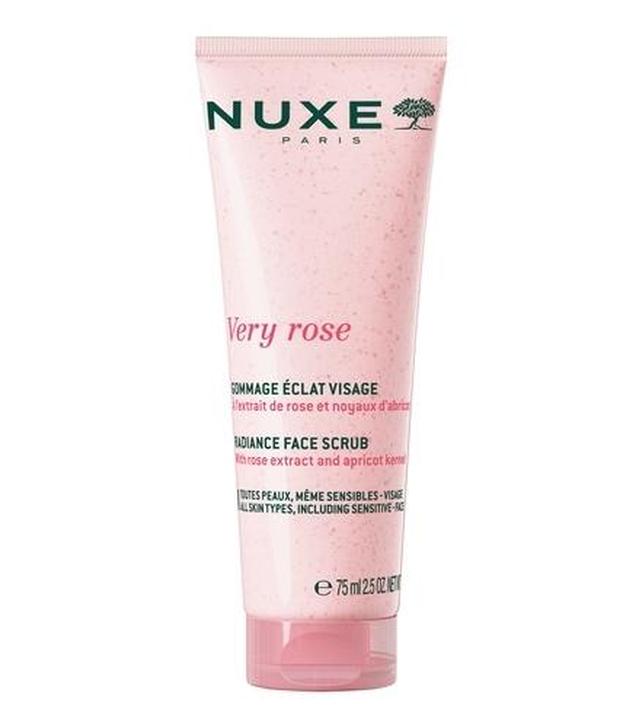 Nuxe Very Rose, Peeling do twarzy rozświetlający, 75 ml