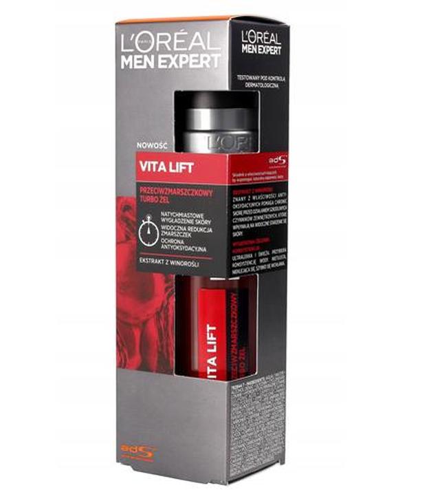 L'Oreal Men Expert Vita Lift Przeciwzmarszczkowy turbo żel - 50 ml - Krem na zmarszczki dla mężczyzn - cena, opinie, właściwości