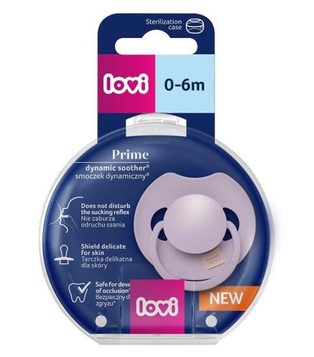 Canpol Lovi Prime Smoczek dynamiczny silikonowy Violet 34/421 0-6 miesięcy, 1 sztuka