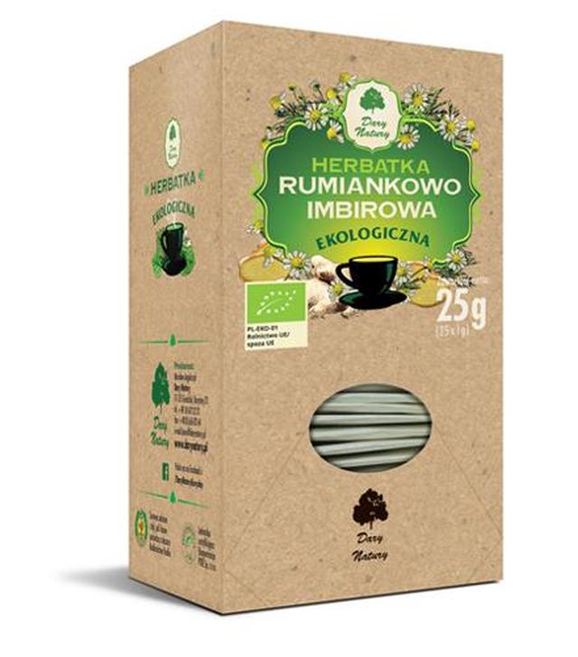 Dary Natury Ekologiczna herbatka rumiankowo - imbirowa - 25 sasz. - cena, opinie, właściwości