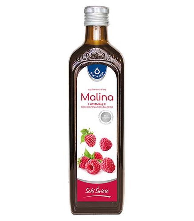 Oleofarm Malina sok z naturalną witaminą C, 490 ml