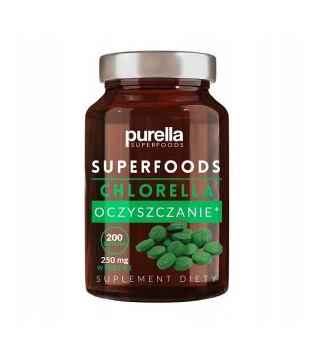 Purella Superfoods Chlorella Oczyszczanie, tabletki, 200 sztuk