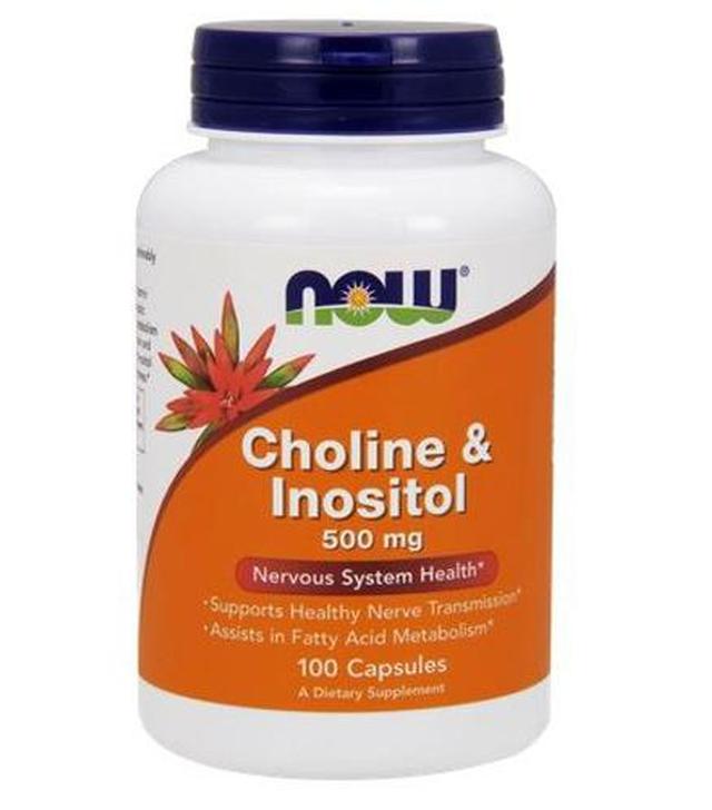 Now Foods Choline & Inositol - 100 kaps. Na układ nerwowy - cena, opinie, właściwości