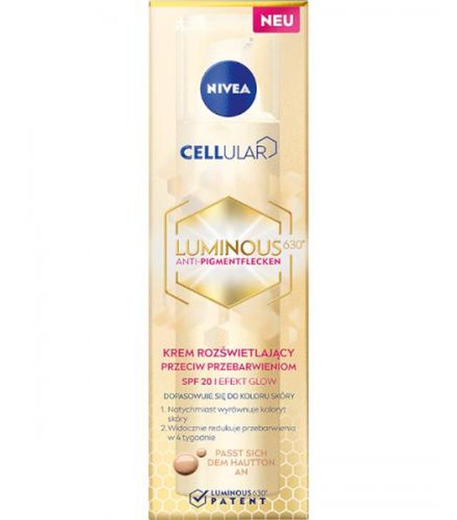 NIVEA CELLULAR LUMINOUS630® Krem rozświetlający przeciw przebarwieniom SPF20, 40 ml
