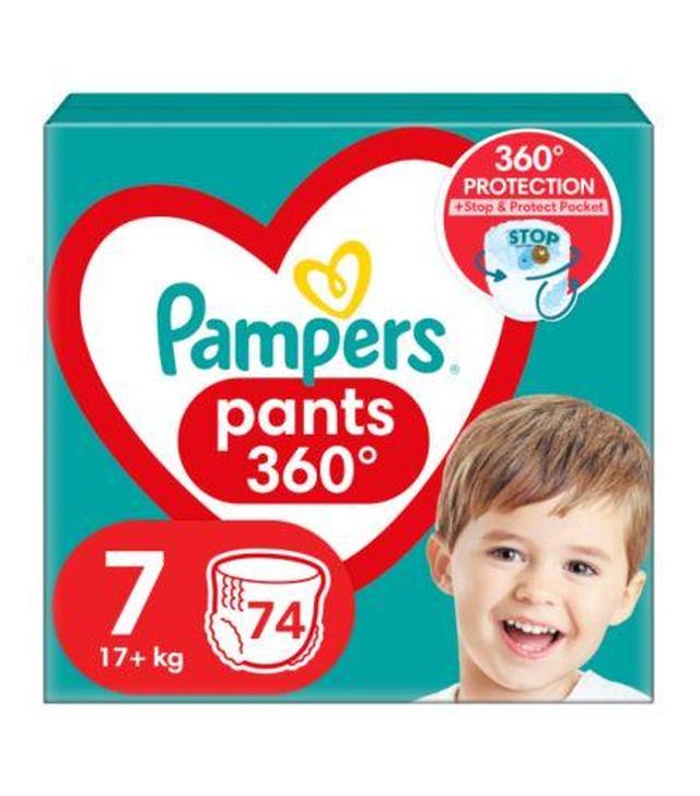 Pampers Pants Pieluchomajtki rozmiar 7, 17 kg+, 74 sztuki