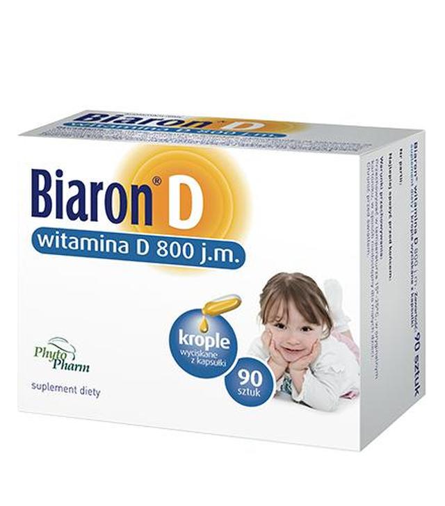 Biaron D 800 krople wyciskane z kapsułki, 90 kaps., cena, opinie, składniki - ważny do 2025-10-31