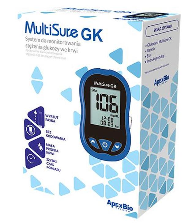 MultiSure GK System do monitorowania stężenia glukozy we krwi - 1 szt. - cena, opinie, właściwości