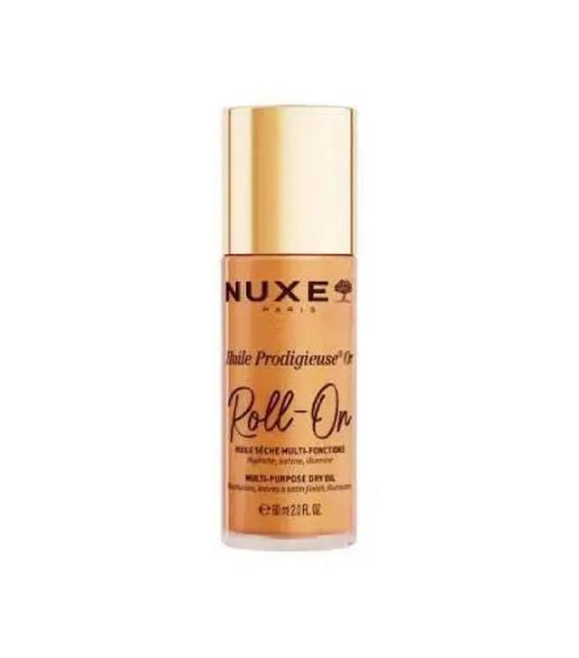 Nuxe Huile Prodigieuse Or Roll-on, Suchy olejek ze złotymi drobinkami, 60 ml